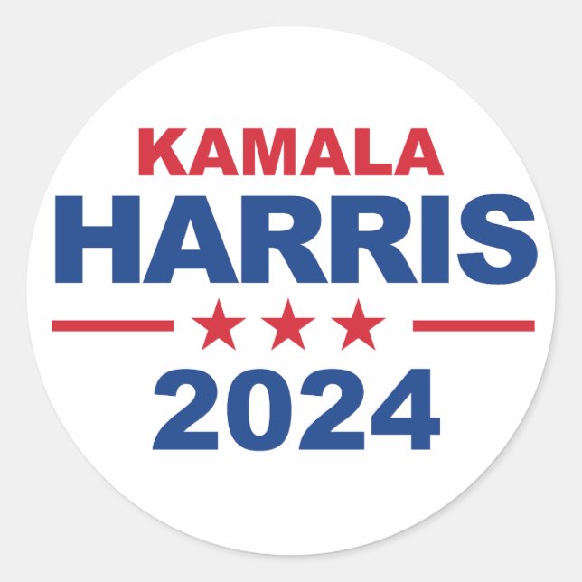 Adesivo Redondo Kamala Harris 2024 (Frente)