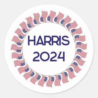 Adesivo Redondo Kamala Harris 2024