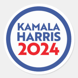 Adesivo Redondo Kamala Harris 2024