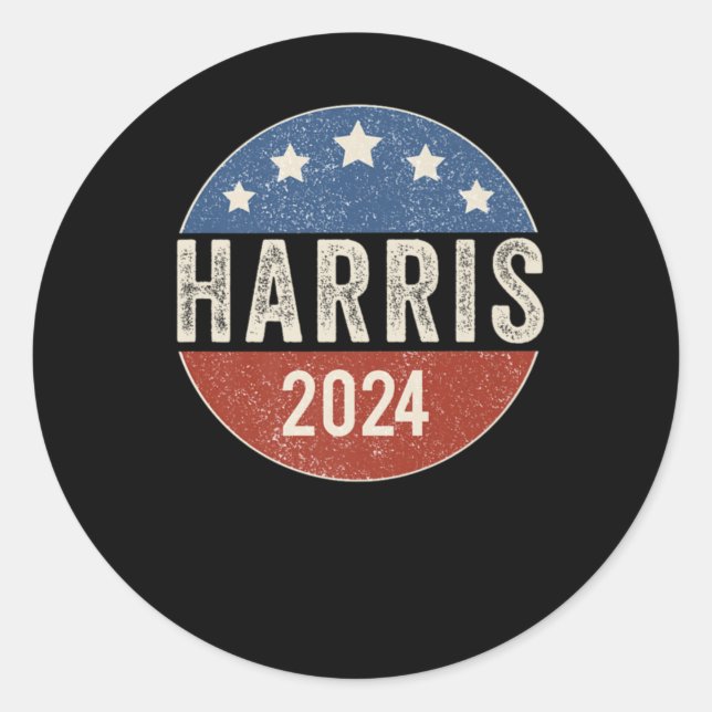 Adesivo Redondo Kamala Harris 2024 1 (Frente)