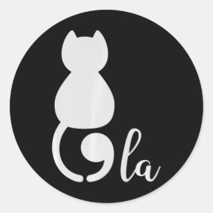 Adesivo Redondo Kamala Harris 2024 Cat Lady Presidente Comma La Fu