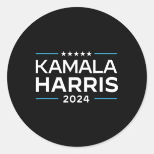 Adesivo Redondo Kamala Harris 2024 Eleição Presidencial Mulheres