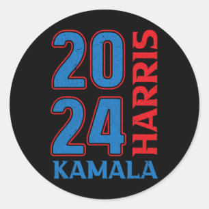 Adesivo Redondo Kamala Harris 2024 Eleições 2024