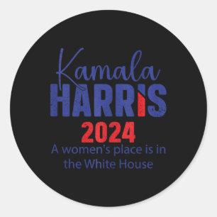 Adesivo Redondo Kamala Harris 2024 Empoderando O Sonho Americano T
