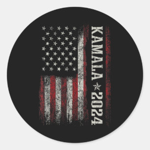Adesivo Redondo Kamala Harris 2024 Para A Campanha Eleitoral Do Pr