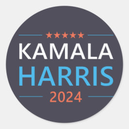 Adesivo Redondo Kamala Harris 2024 para o Presidente