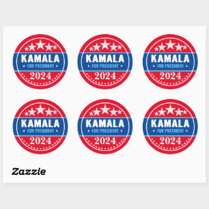 Adesivo Redondo Kamala Harris 2024 para Presidente 