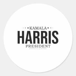 Adesivo Redondo Kamala Harris 2024 Senhora Presidente Kamala 47 Us
