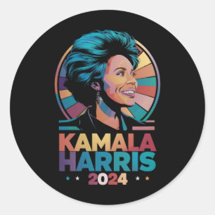 Adesivo Redondo Kamala Harris 2024 Voto Presidente Kamala Eleição