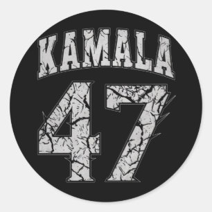 Adesivo Redondo Kamala Harris 47º Presidente EUA América 2024