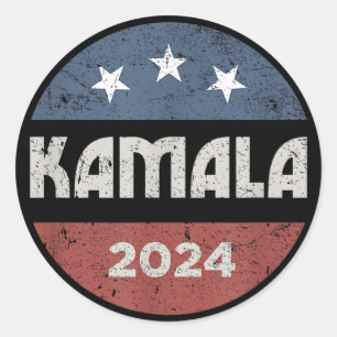 Adesivo Redondo Kamala Harris Eleição Presidencial 2024