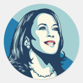 ADESIVO REDONDO KAMALA HARRIS FORWARD