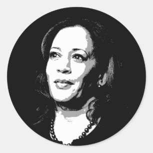 Adesivo Redondo Kamala Harris Impressão