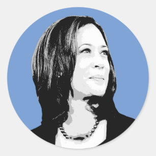 Adesivo Redondo Kamala Harris Impressão