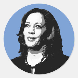 Adesivo Redondo Kamala Harris Impressão