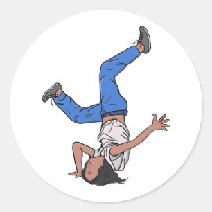 Adesivo Redondo Kamala Harris Legal Breakdancing