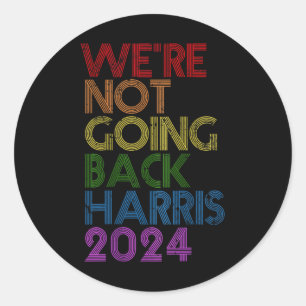 Adesivo Redondo Kamala Harris Lgbt Cute Postive Vintage Retro Lett