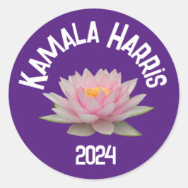 Adesivo Redondo Kamala Harris Lotus 2024