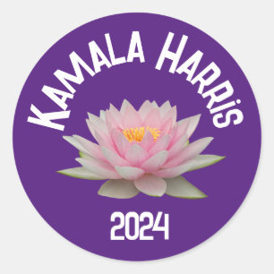 Adesivo Redondo Kamala Harris Lotus 2024