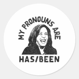 Adesivo Redondo Kamala Harris Os Meus Pronuncios Foram Presidente