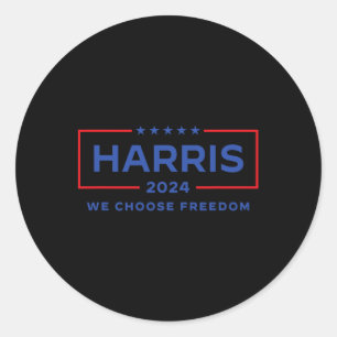 Adesivo Redondo Kamala Harris Para A Liberdade Eleitoral Do Presid