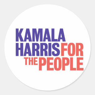 Adesivo Redondo Kamala Harris para o Pessoas Sticker