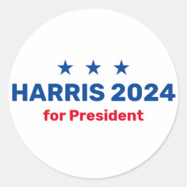Adesivo Redondo Kamala Harris Para O Presidente 2024