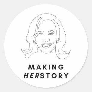 Adesivo Redondo Kamala Harris Para O Presidente Harris 2024 Fazer-
