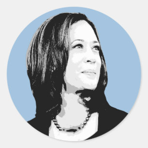 Adesivo Redondo Kamala Harris Portrait