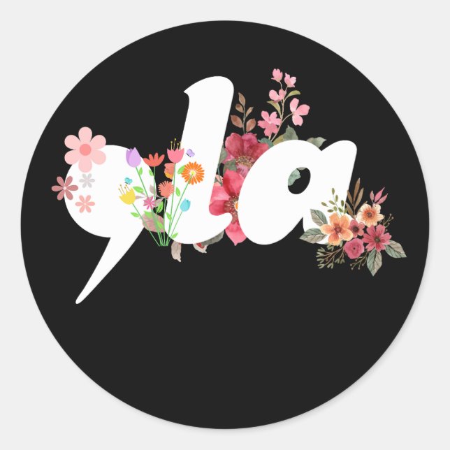 Adesivo Redondo Kamala Harris Presidente Fllowers - Comma la Flora (Frente)