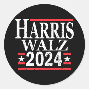 Adesivo Redondo Kamala Harris Tim Walz 2024