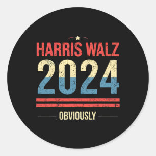 Adesivo Redondo Kamala Harris Tim Wheimer Obviamente Roupa Vote B