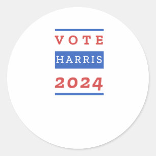 Adesivo Redondo Kamala Harris Vote Blue 2024 - Eleição Presidencia