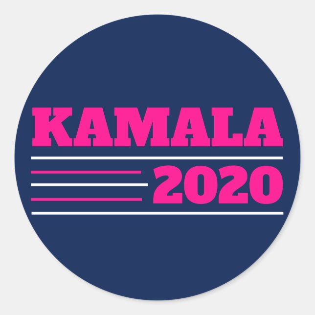 Adesivo Redondo Kamala para o Presidente 2020 (Frente)