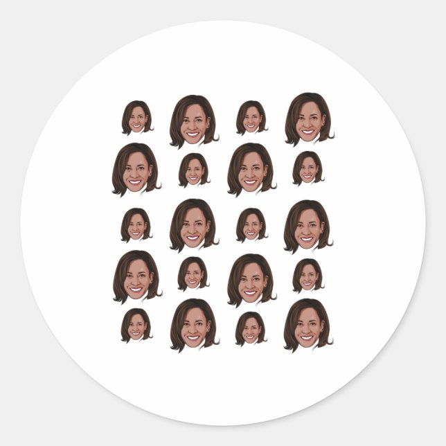 Adesivo Redondo Kamala Pattern (Frente)