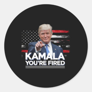 Adesivo Redondo Kamala, você é demitido Presidente Engraçado Trump
