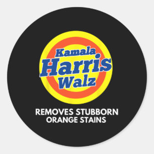 Adesivo Redondo Kamala Walz 2024 Presidente Kamala-harris