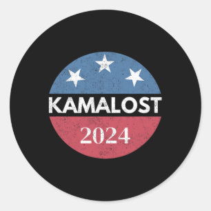 Adesivo Redondo Kamalost Kamala perdeu 2024 após as eleições Trump