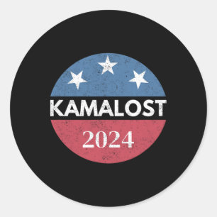 Adesivo Redondo Kamalost Kamala Perdeu Eleição Trump Ganhou 47º Pr