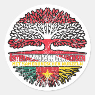 Adesivo Redondo Kamerun Kamerunisch Österreichisch Österreich Baum