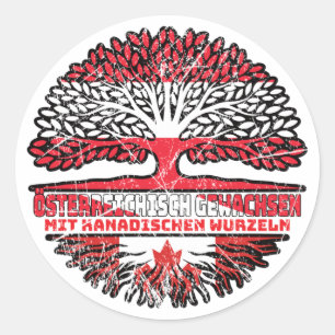 Adesivo Redondo Kanada Kanadisch Österreichisch Österreich Baum