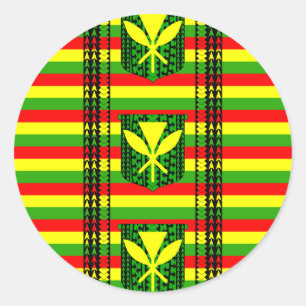 Adesivo Redondo Kanakan tribal Maoli