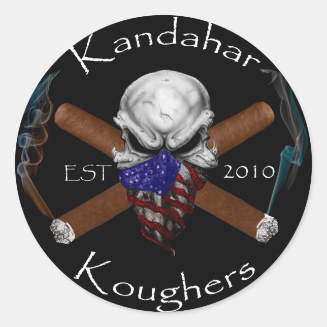 Adesivo Redondo Kandahar Koughers Stickers (Frente)