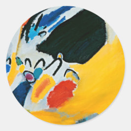Adesivo Redondo Kandinski Impressão III Concerto Pintura Abstrata