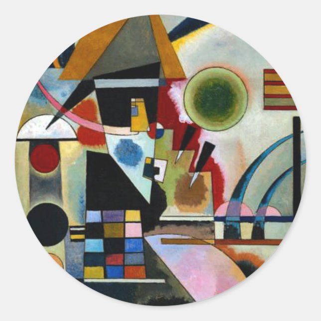 Adesivo Redondo Kandinsky - Balançando (Frente)