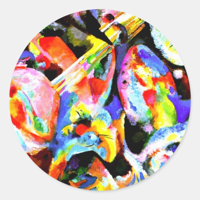 Adesivo Redondo Kandinsky - Improvisação da Enchente (Frente)