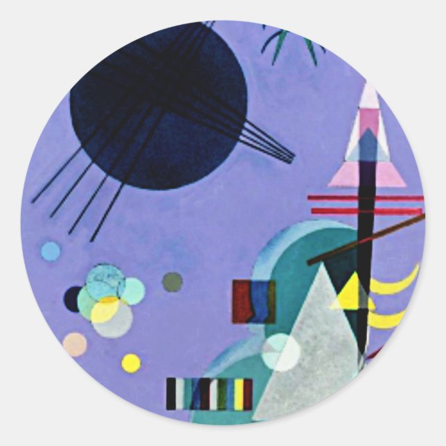 Adesivo Redondo Kandinsky - Violet-Green, (Frente)