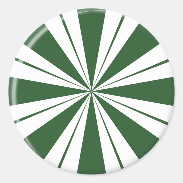 Adesivo Redondo Kandy de Stripe de Spearmint (Frente)