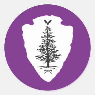 Adesivo Redondo Kanienkeh Mohawk Nation Sticker