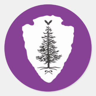 Adesivo Redondo Kanienkeh Mohawk Nation Sticker